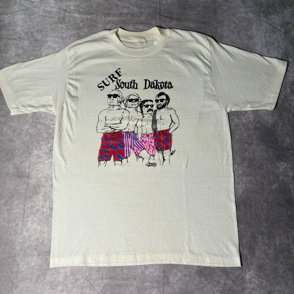 Vintage 70s Lexington Surf South Dakota T-Shirt XL Single Stitch Mount Rushmore